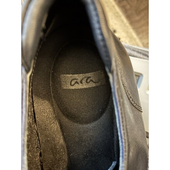 Ara Mens Hank Black Leather Lace Up Oxford Sz 45/12